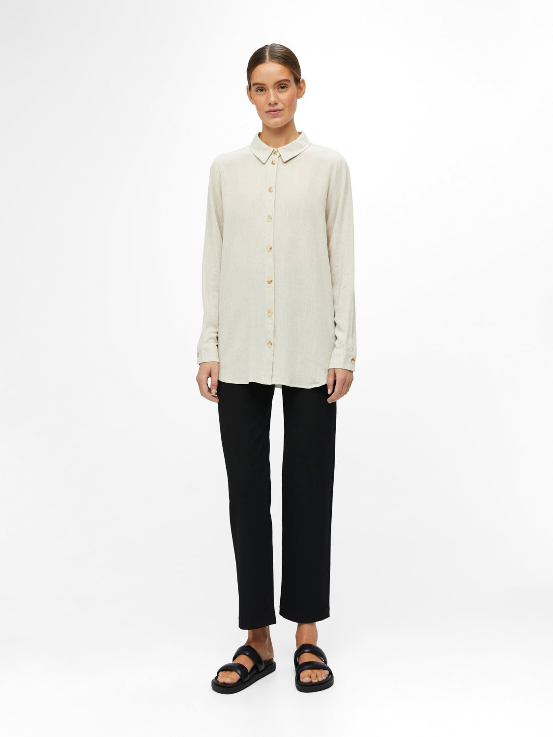 OBJSANNE Shirts - Sandshell